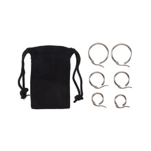 3 Pairs 15mm 20mm 25mm Stainless Steel Hoop Earrings Set Woman Silver