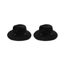 2er-Pack Unisex-Hüte für Damen und Herren, Panama-, Fedora- und Trilby-Hüte, gerade geschnitten, breite