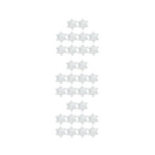 30 Stück aufbügelbare Schneeflocken-Applikationen, weihnachtliche Stickereien, ideal zum Basteln, Dekorieren