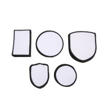30-teiliges Set mit aufbügelbaren Sublimationsflicken, 5 verschiedene Formen von Sublimationsrohlingen,