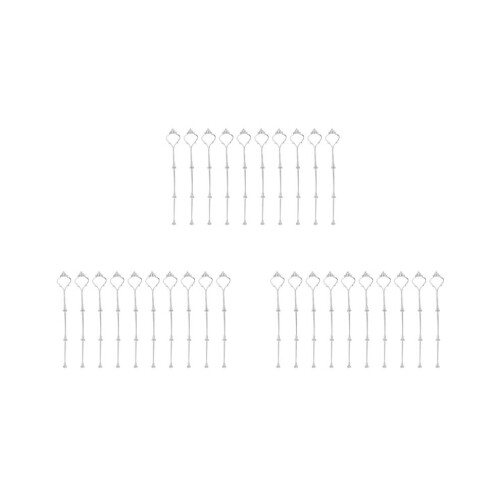 30-teiliges Set aus 2- oder 3-reihigen Tortenplattenständern, versilbert