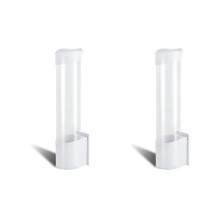 2x Cup Dispenser, Cup Holder for 3oz - 7oz Flat Bottom or Conical Cups, Water Cup Dispenser, Wall Mounted in Bathroom