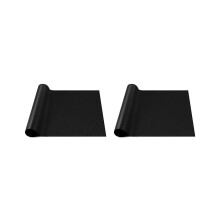 2x Reptile Mat, Terrarium Substrate Insert for Leopard Gecko, Lizard, Snake, Turtle, Reptile Flooring, 45.7 x 182.9 cm, Black