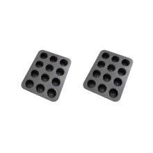 2x Zuckerstangenform, 12 Mulden, Kuchenform, antihaftbeschichtet, Zuckerstangen-Muffinform, Cupcake-Form
