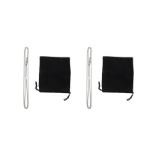 2er-Set Damen-Halsketten, Edelstahl-Panzerkette, silberfarben – Breite 2 mm – Länge 80 cm