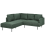 Beliani Corner Sofa 4 Seater BREDA Fabric Dark Green Right Hand 4
