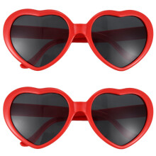 2x Modische, süße Retro-Sonnenbrille in Herzform im Lolita-Stil, perfekt für Abendkleider und Partys