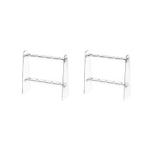 2x Acryl-Champagnerglashalter, 2-stöckig, Champagnerwand mit 10 Fächern, Champagnerständer für Partybar