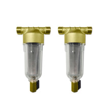 2X sedimentfilter, skruvbara, återanvändbara förfilter för sedimentvatten för hela huset, 40-60 mikron