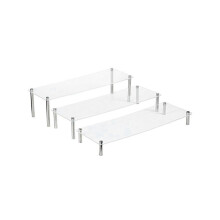 3-teiliges Set bestehend aus Leitern, Acryl-Cupcake-Ständer, Handpuppe, Schmuck und transparentem Kosmetikständer