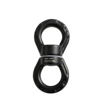 30 KN Swivel Swing, Black, for Carabiner Swivels, Climbing, Hammocks, Aerial Acrobatics, Tree Swings for Children Outdoors