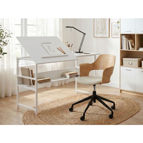 Beliani Tilting Drawing Desk ORAN 140 cm 60 cm White 1