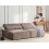 Beliani Modular Sofa 2 Seater HELLNAR Fabric Light Brown 2