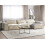 Beliani Modular Corner Sofa 4 Seater HELLNAR Velvet Light Beige Left Hand 2