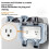 IP66 Outdoor Extension Lead 15A Rainproof Charging Socket Outdoor Double Socket Waterproof Box US Plug 5