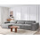 Beliani Modular Corner Sofa 4 Seater HELLNAR Right Hand Grey Fabric 6