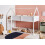 Beliani Mid Sleeper Bed House Pine Wood DIENNE 90 x 200 cm (EU Single) White 2