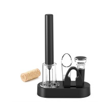 Set 4 en 1 para abrir botellas de vino con bomba de aire, cortador de cápsulas, vertedor de vino, envasadora