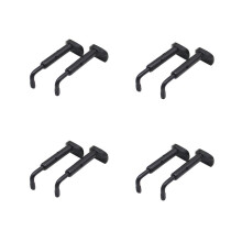 4 Paar Kinnhalter für Violine in den Größen 4/4 und 3/4, Kinnhalterklemmen mit Schraube, schwarz, abnehmbar