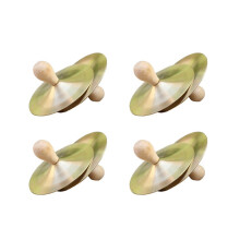 4 Paar 9 cm große Handschlagbecken aus Kupfer, Kindermusikinstrument, Übungsspielzeug, Messing