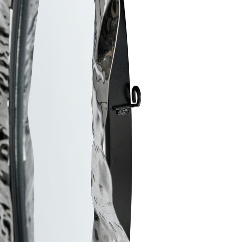 Beliani Wall Mirror LOGNES 56 cm 95 cm Black 2