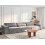 Beliani Modular Sofa 3 Seater HELLNAR Grey Fabric 6