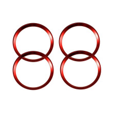 4-teiliger roter Felgen-Nabenkappen-Satz für X1, X3, X5, 1er, 3er, 5er, 6er und 7er Serie