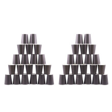 40 paper cups (9 oz) - solid color birthday party tableware catering (black)