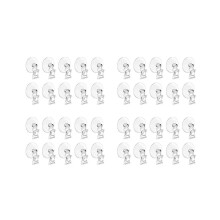 40 Suction Cup Clips, Transparent Suction Cup Clamps, Bathroom Window Glass Suction Cups with Clips for Advertising Displays