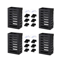 4er-Pack Aquarienpflanzenhalter mit Haken und Saugnäpfen, hängende Behälter für Wasserpflanzen zur Dekoration