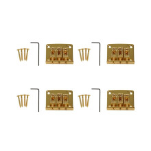 4 x 3-saitige Gitarrenstege. Saitenzug. Fester Steg. Gitarrensteg-Endstück. Ersatzteil für 3-saitige