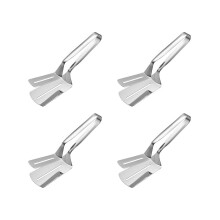 4 doppelseitige Spatelklemmen aus Edelstahl, Küchenzangen aus Edelstahl für Spatel, Grillklemmen zum