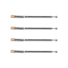 4X Replacement 10-inch (25.4 cm) 5-Section Telescopic Antenna for Radio TV