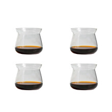 4x Glaskaffeetassen, hitzebeständiges Borosilikatglas, Kaffeetasse, 275 ml, handgebrühte Kaffeetasse