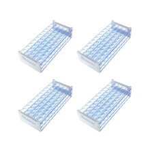 4X Plastic Test Tube Rack Holder for 12-13MM Test Tubes, 50 Hole Positions