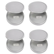 4x Metallkappe und Objektivabdeckung für M39 LTM LSM Schraubgewinde MCM39S (Silber)