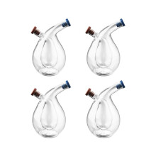 4er Küchen-Ölspender (2-in-1) – Essigflasche, Olivenölkanne, hochwertiger Ölausgießer, Gewürzspender