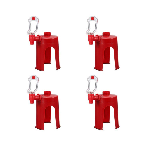 4x Getränkespender (Sprudel, Wasser, Party Cola, Sprite), Rot