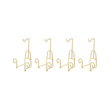 4x Teetassenhalter, goldene Tassenhalter, Teeservice-Präsentationsständer, goldene Metall-Präsentationsständer