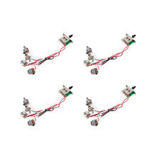 4 Potis für Strat-Gitarre, vorverdrahtet, 1-Band-EQ, 2 Klangregler, 5-Wege-Schalter, 3-500K Potis