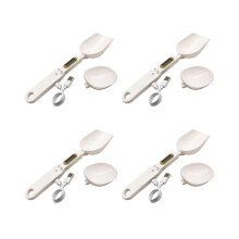 4X USB Charging Measuring Spoon Gram Scales Electronic Digital Gramera Dimension Weigher for Powder Flour Kitchen Tool