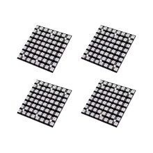 4x WS2812 LED 5050 RGB 8x8 LED-Matrix WS2812B 8x8 64-Bit Vollfarb-LED-Panelleuchte