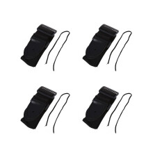 4x verstellbarer Schultergurt 132 x 6 cm für Akustik-E-Gitarre - Schwarz