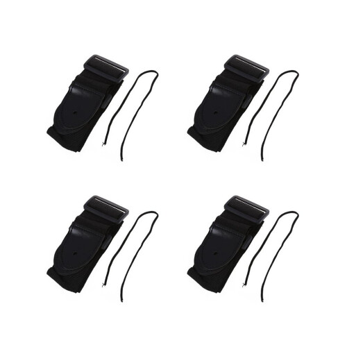 4X Justerbar Axelrem 132 X 6 cm Akustisk Elgitarr - Svart