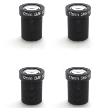 4X Enkelkortskameralins 12 mm 5 MP HD Nätverkskameralins CCTV-lins Kameratillbehör