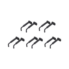 5 Paar Kinnhalter für Violine in den Größen 4/4 und 3/4, Kinnhalterklemmen mit Schraube, schwarz, abnehmbar
