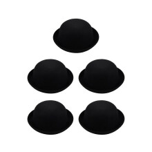 5 Stück Melon Bowler Hut Bowler Hut Filzhut Chaplin Hut Reithut (Schwarz)