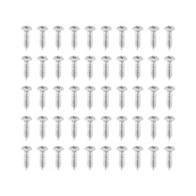 50x Gitarren- und Bass-Schrauben für Schlagbrett, Silber