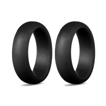 5.7 mm, Popular with men and women, Silicone Cool Rings, Silicone Wedding Ring, Eco-friendly Outdoor Sports Ring, 2 pieces, 5