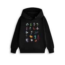 (7-8 Years) Minecraft Hoodie (Boys Black)